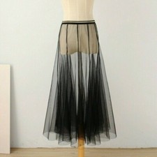 Donna Tulle a Coda di Pesce Maglia Pizzo Sottogonna Sottoveste Elastico Vita