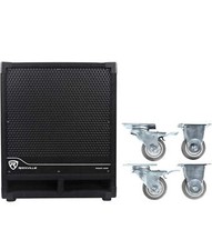 Rockville RBG12S 12" 1400 Watt Active Powered PA Subwoofer DJ/Pro Steel Casters
