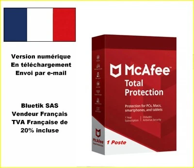 McAfee Total Protection ESD 1 Appareil PC Mac Android, iOS protection 1 an