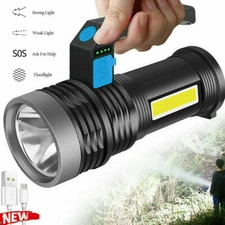 Super Bright LED Searchlight Portable Rechargeable Spotlight Handheld Flashlight