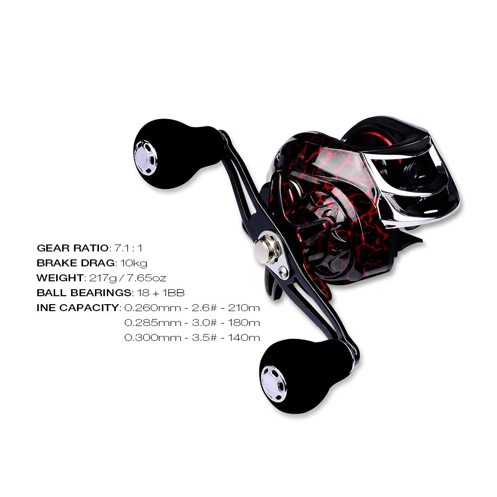 Ultralight Fishing Baitcasting Reel 18+1BB 7.1:1 Gear Ratio Left Right Hand  | eBay