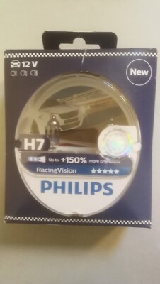 Philips Racing Vision H7 bis zu 150% mehr Licht Duobox + 2x W5W Xenonlook