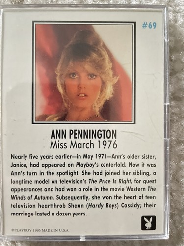 Playboy Card Ann Pennington Authentic Autograph Card🔥 Nude Miss March