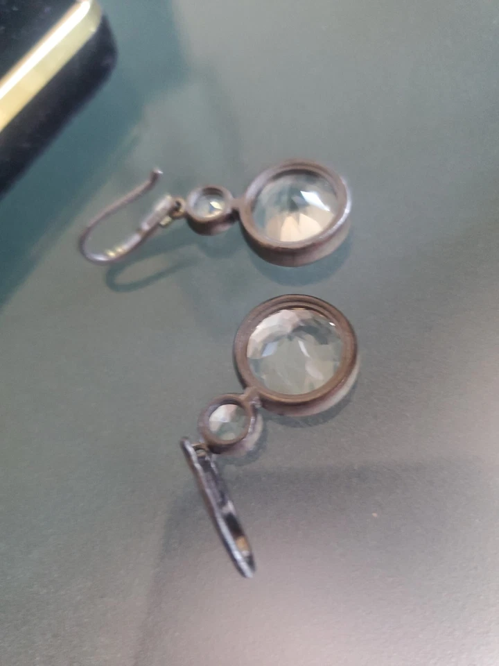 Rarities Carol Brodie White Topaz Drop Earrings NWOT  - Image 2 of 4