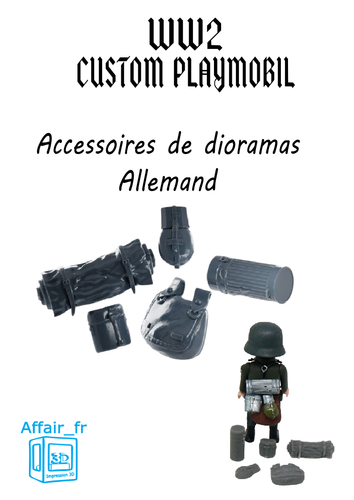 CUSTOM PLAYMOBIL WW2 IMPRESSION 3D - 5 fusils K98 Allemand N2 EUR 5,00