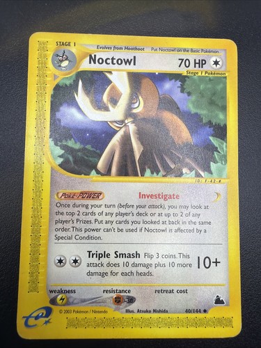 Pokemon TCG Noctowl Skyridge e-card series 40/144 uncommon 2003 LP