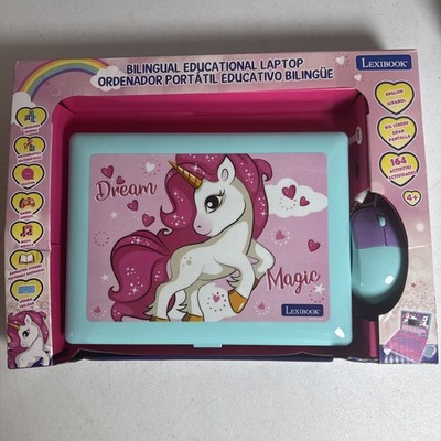 LEXiBOOK - Unicorn Educational and Bilingual Laptop Spanish/English Magic NEW