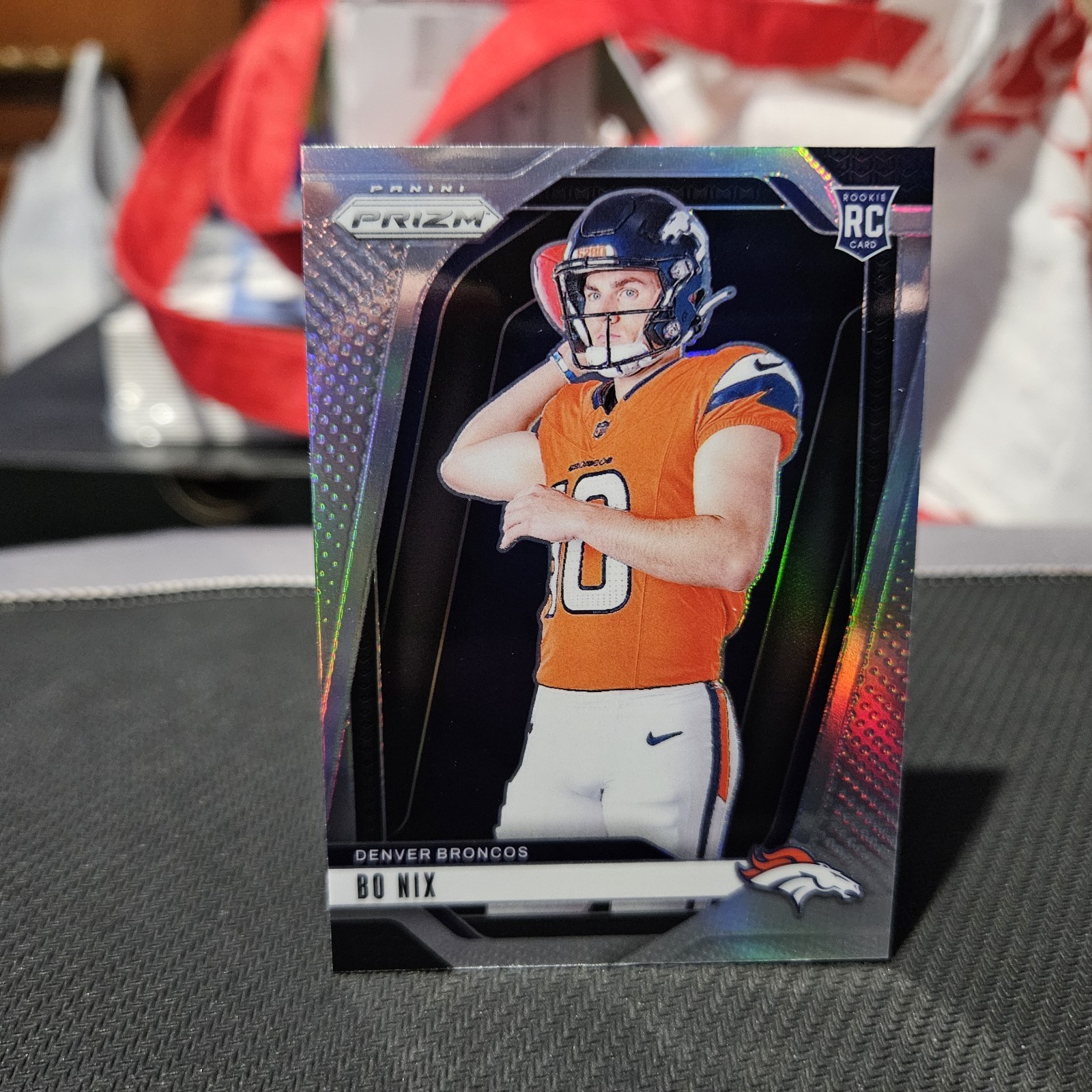 Bo Nix 2024 Prizm Football Silver Prizms Rookie Variation Card #5