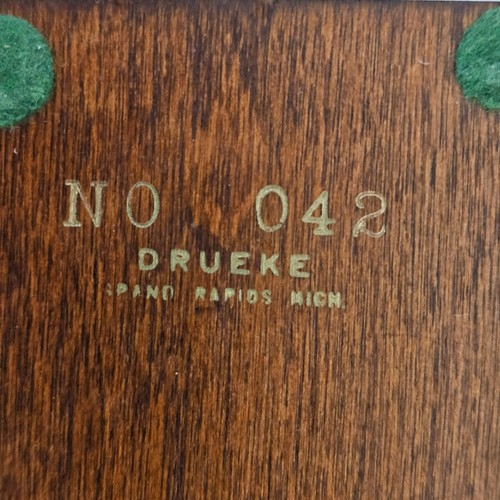 Drueke Dark Hardwood Cribbage Board Model No. 042 Cards Pegs Chips Dice Storage - Afbeelding 2 van 20