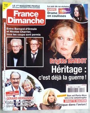 Magazine France Dimanche n° 4146 BRIGITTE BARDOT Ambre NINEY Miou-Miou HUPPERT