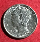 1942S Choice Uncirculated US Mercury SILVER Dime "San Francisco" Mint! Old Coin!