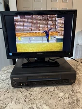 Panasonic Omnivision Blue Line PV-7451 VHS VCR 4 Head Recorder No Remote Tested