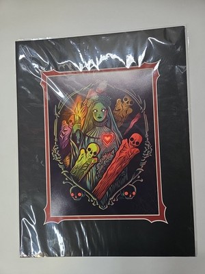 Disney The Haunted Mansion Here Comes The Bride Quiggle 14x18'' Matted Print