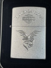 Harley Davidson Satin Chrome Eagle Zippo Lighter a-x
