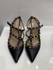 Valentino Garavani cinturino alla caviglia nero borchie tacco alto donna 39,5