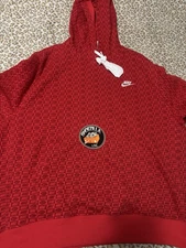 Nike Sportswear Club Fleece Pullover Hoodie Sweatshirt Men's XL Red HJ6886-657