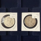 (2) Walking Liberty Half Dollars 90% Silver Coins .900 Ag 1923-S 1934-P Lot #2