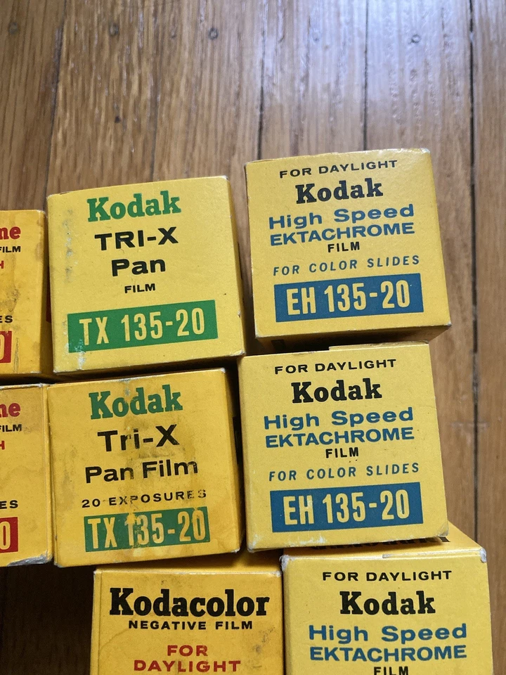 Lote 13 películas infrarrojas Kodak Tri-X vintage caducadas TX KF EH E IE C135-20 años 50-60 Foto 3 de 4
