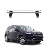 Menabo DachträGer FüR Jeep Cherokee Kl 2014-2018 Pre-Fl 50Kg Alu Silber 2X