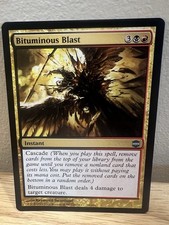Magic The Gathering BITUMINOUS BLAST  #34 black/red card MTG