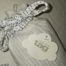 Little One TAG Swaddle Blanket. 100% Cotton. 47x47. New In Case. Gray