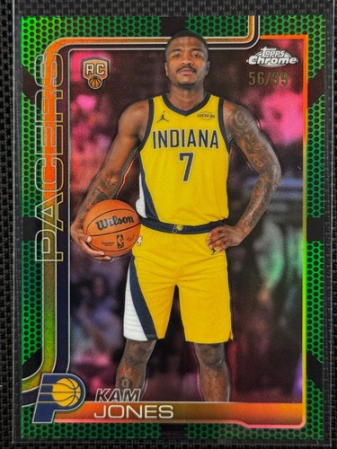 2025-26 Topps Chrome Update Kam Jones #289 Green Basketball Refractor /99 RC