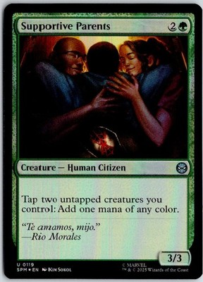 Supportive Parents Foil Uncommon Marvel's Spider-Man 119 LP MTG TCG