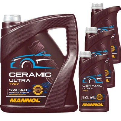 8 Litre MANNOL Céramique Ultra 5W-40 7727 huile moteur pour BMW Ll GM VW MB Acea - Photo 1/4