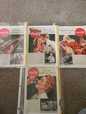 Lot de 4 annonces COKE COCA-COLA National Geographic pleine page arrière LIVRAISON GRATUITE
