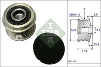 INA Generatorfreilauf 535 0217 10 FüR Hyundai KIA