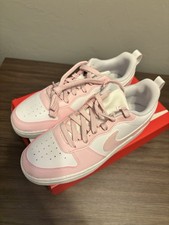 Nike Girls Pink White Low Top Sneakers Lace Up Comfort Athletic Shoes
