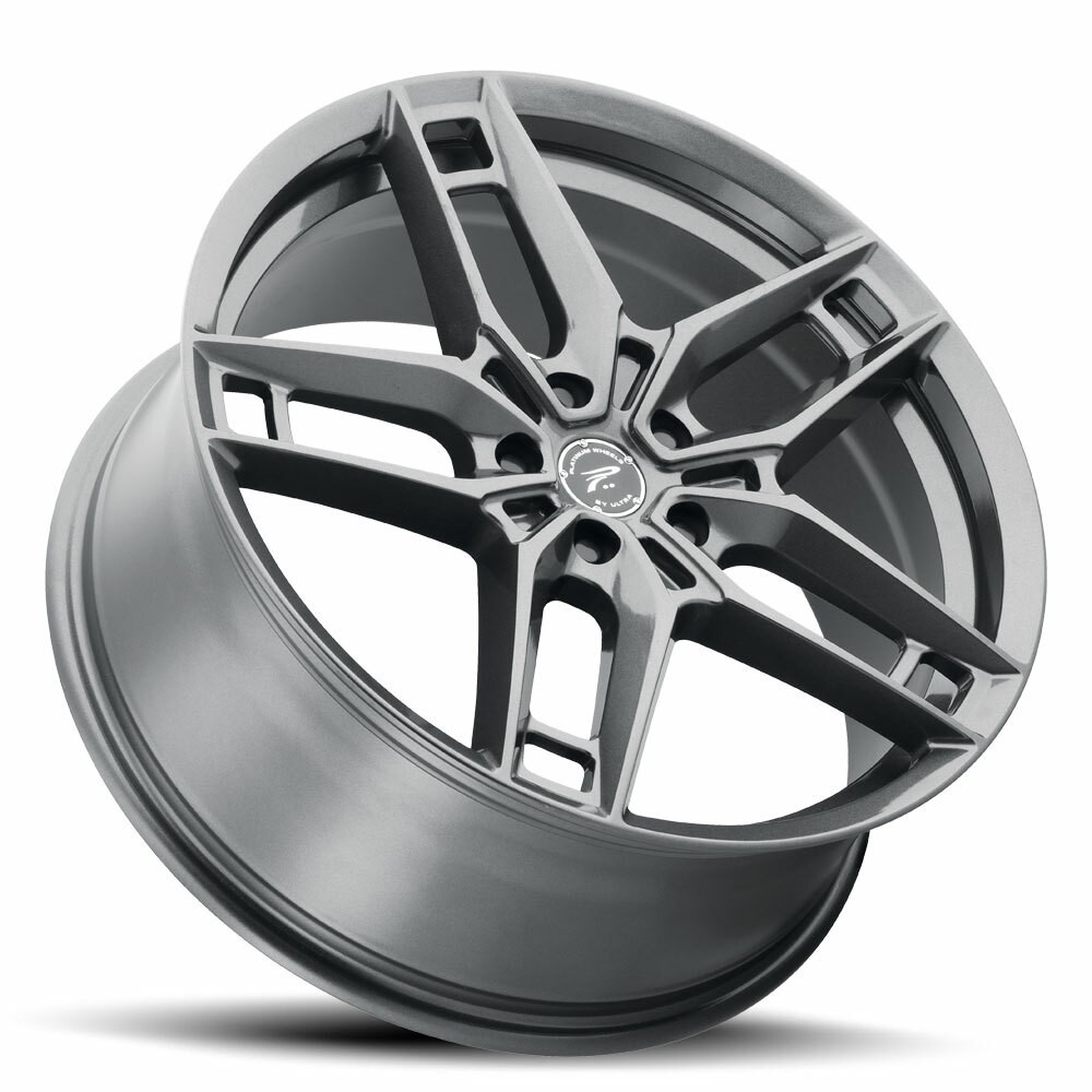 20" Platinum 464GN Lotus Gloss Gunmetal Clear Coat 20x8.5 Wheel 5x115 35mm Rim