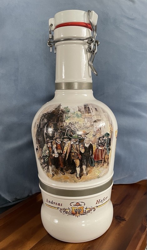 Andreas Hofer German Ceramic Growler With Handle (empty) Collectible Flip Top