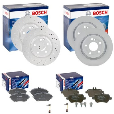 BOSCH BREMSSCHEIBEN + BELÄGE VORNE + HINTEN passend für W176 W246 C117 X117 X156