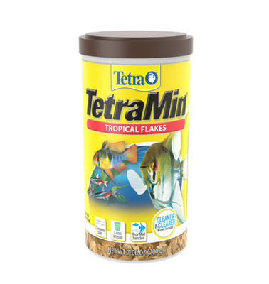 Tetra TetraMin Tropical Flakes Nutritionally Balanced Fish Food, 7.06 oz