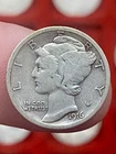1916 S Mercury Dime 90% Silver San Francisco Pre WWI Era Pocket Change Good