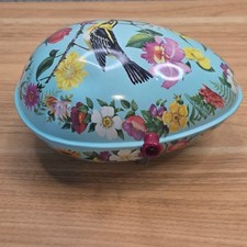 Vintage 1954 Mattel Litho Tin Wind-up Easter Egg Music Box Bird 513 Works