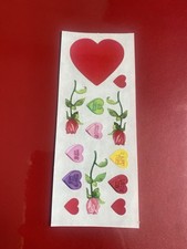 Vintage Creative Memories Hearts  Roses Sticker Strip