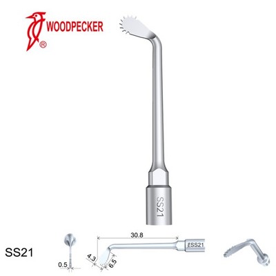Woodpecker Dental Perio Bone Surgery Tips SS21 for Surgic Smart  & Satelec Perio