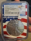 2020P Silver Eagle Emergency Production MS69 CERTIFIED Type 1 Rare Flag Core