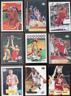 Rockets 21 Card Lot Hakeem Olajuwon, Tracy Mcgrady, Yao Ming, Steve Francis