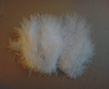 Fly tying / Native crafts / cards / art - White Peacock fluff feathers
