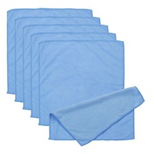6 Pcs 11.81" x 11.81" Glasses Cleaning Cloth Microfiber Eyeglasses Cloth Blue