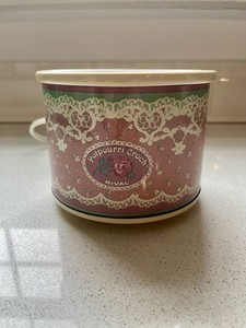 Vintage Rival Potpourri Crock Model 3206 Pink Floral In Original Box