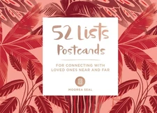 52 Lists Postcards (52 unique postcards, 26 different backgrounds, 13 differ...