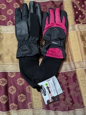  Snowstoppers Winter Gloves Black/Red Kids Size X-Large