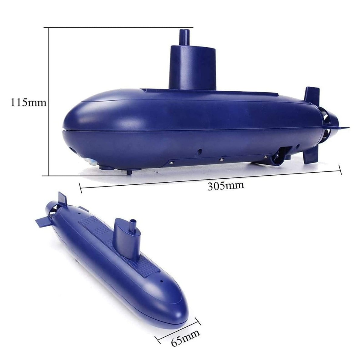 Syrisora ​​RC Mini Submarine 6 Kanalen Afstandsbediening Onder Water Schip RC Submarine Model Kinderen Educatief Speelgoed voor Kinderen (Wit