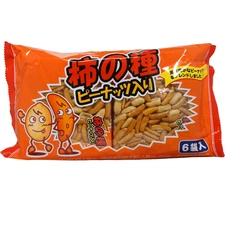 Japanese Rice Cracker KAKI NO TANE Senbei & Peanut Snacks 6 bags/package