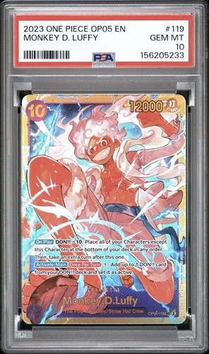 Monkey D. Luffy OP05-119 SEC One Piece OP-05 English Gear 5 PSA 10 Gem Mint