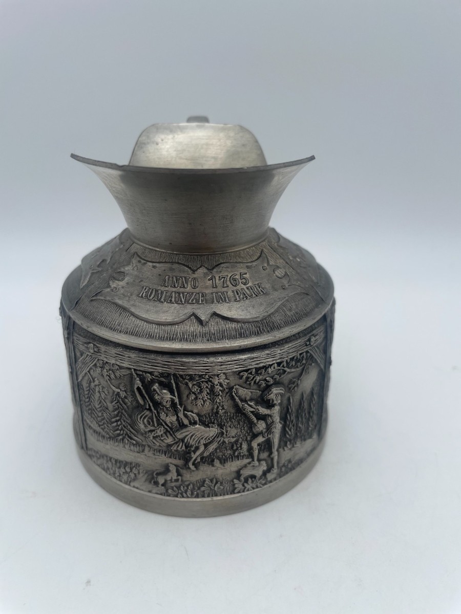 REIN ZINN ピューター水差し ジョウロ VINTAGE SKS Rein Zinn 95% Pewter Wine Pitcher Anno 1910 An